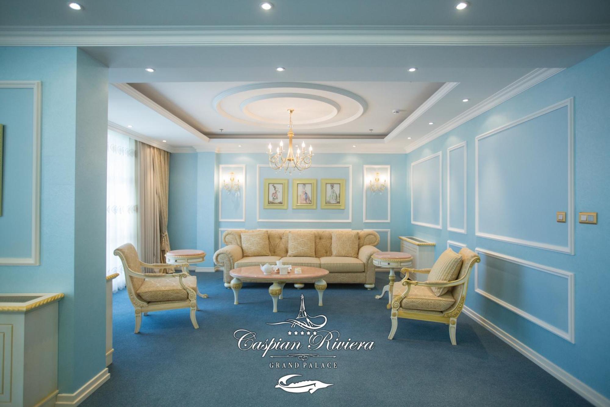 Caspian Riviera Grand Palace Hotel Aktau  Exterior photo A room at the hotel